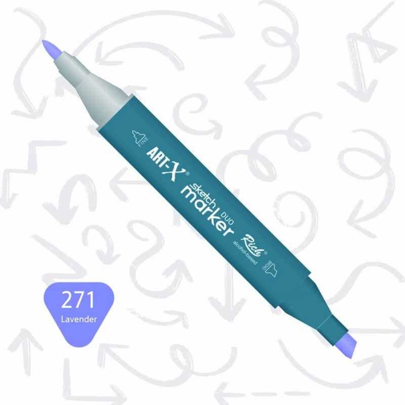 Rich Art-X Sketch Marker Duo Çift Uçlu Marker Kalem 271 Levander