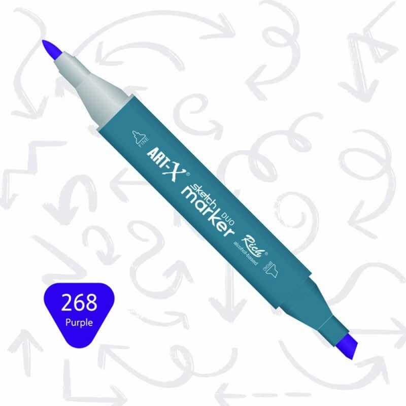 Rich Art-X Sketch Marker Duo Çift Uçlu Marker Kalem 268 Purple