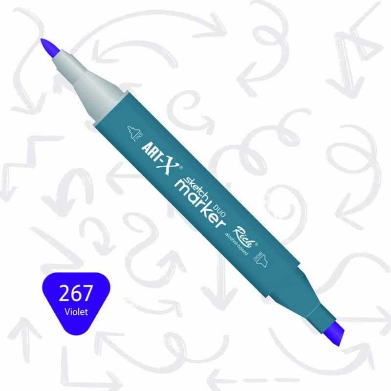Rich Art-X Sketch Marker Duo Çift Uçlu Marker Kalem 267 Violet
