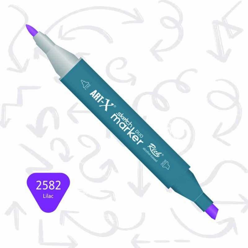 Rich Art-X Sketch Marker Duo Çift Uçlu Marker Kalem 2582 Lilac