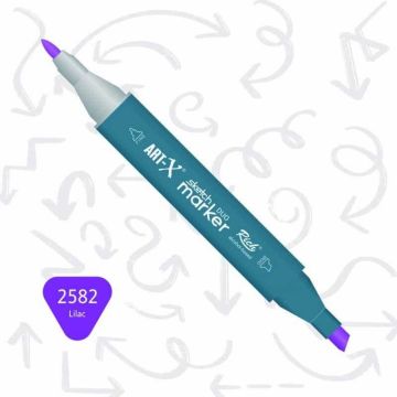 Rich Art-X Sketch Marker Duo Çift Uçlu Marker Kalem 2582 Lilac