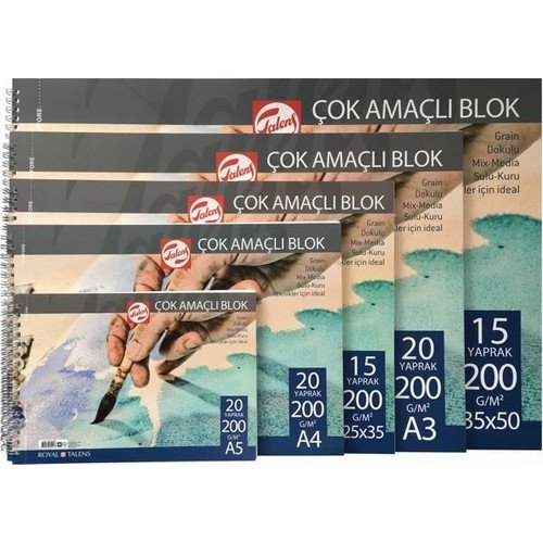 Talens Çok Amaçlı Resim Defteri A5 200 gr 20 Yaprak