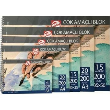 Talens Çok Amaçlı Resim Defteri A5 200 gr 20 Yaprak