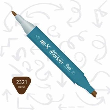 Rich Art-X Sketch Marker Duo Çift Uçlu Marker Kalem 2321 Walnut