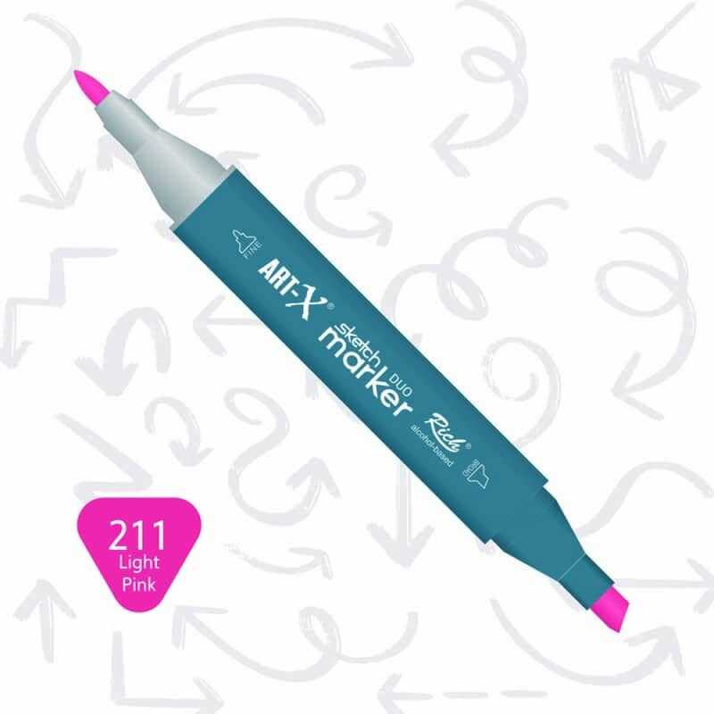 Rich Art-X Sketch Marker Duo Çift Uçlu Marker Kalem 211 Light Pink