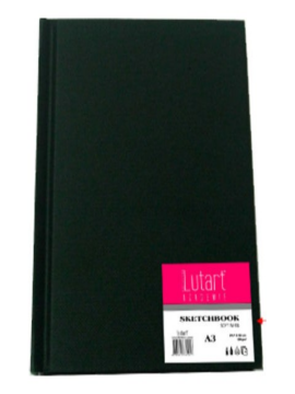 Lutart Sketchbook Sert Kapak Siyah 100 gr. A3 100 Sayfa