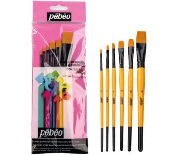 Pebeo Düz Kesik Fırça Seti 6'lı Set-3