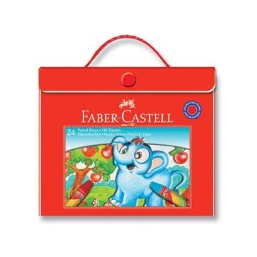 Faber Castell Plastik Çantalı Tutuculu Pastel Boya 24 Renk 125125