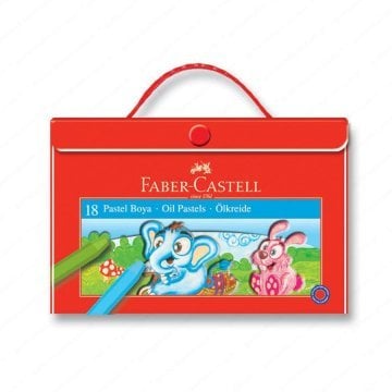 Faber Castell Plastik Çantalı Tutuculu Pastel Boya 18 Renk 125119