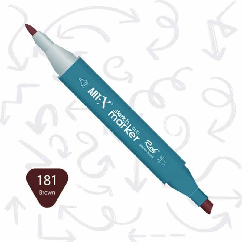 Rich Art-X Sketch Marker Duo Çift Uçlu Marker Kalem 181 Brown