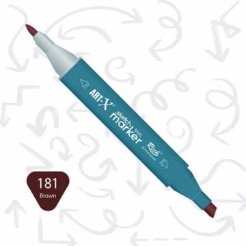 Rich Art-X Sketch Marker Duo Çift Uçlu Marker Kalem 181 Brown