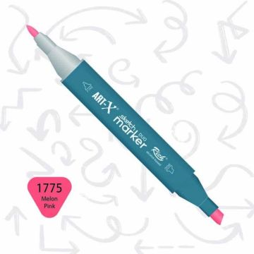 Rich Art-X Sketch Marker Duo Çift Uçlu Marker Kalem 1775 Melon Pink