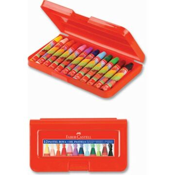 Faber Castell Altıgen Pastel Plastik Kutu 12 Renk