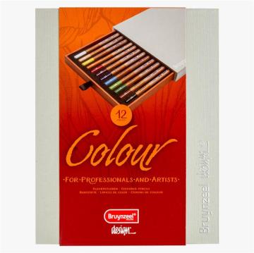 Bruynzeel Design Serisi Kuru Boya Kalemi Lüx Kutu 12 Renk