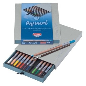 Bruynzeel Design Serisi Sulu Boya Kalemi Lüx Kutu 12 Renk