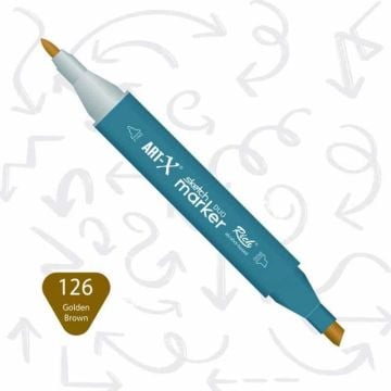 Rich Art-X Sketch Marker Duo Çift Uçlu Marker Kalem 126 Golden Brown
