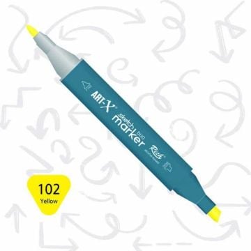 Rich Art-X Sketch Marker Duo Çift Uçlu Marker Kalem 102 Yellow