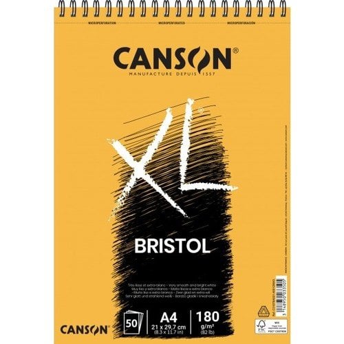 Canson XL Bristol Defter Blok 180 gr. A4 50 Sayfa