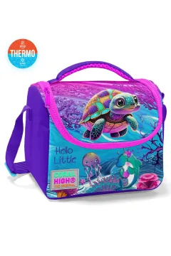 Coral High Kids Pembe Mor Kaplumbağa Desenli 3’lü Okul Çanta Seti SET0123756
