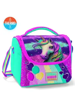 Coral High Kids Pembe Su Yeşili Unicorn Desenli 3’lü Okul Çanta Seti SET0123758