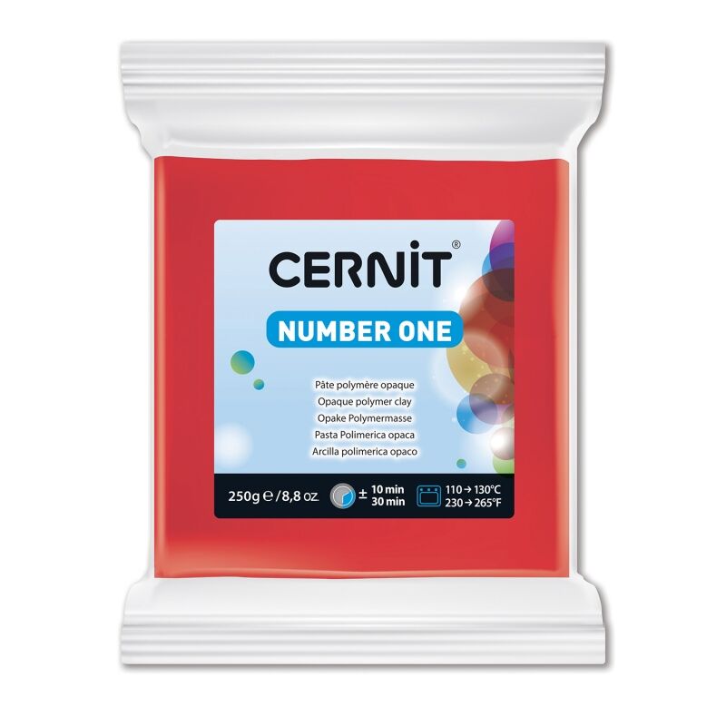 Cernit Number One Polimer Kil 250gr 400-Red