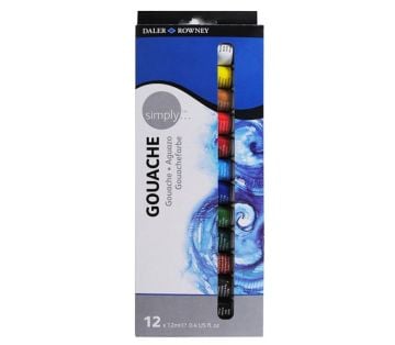 Daler-Rowney Simply Guaj Boya 12 Renk x 12 ml.