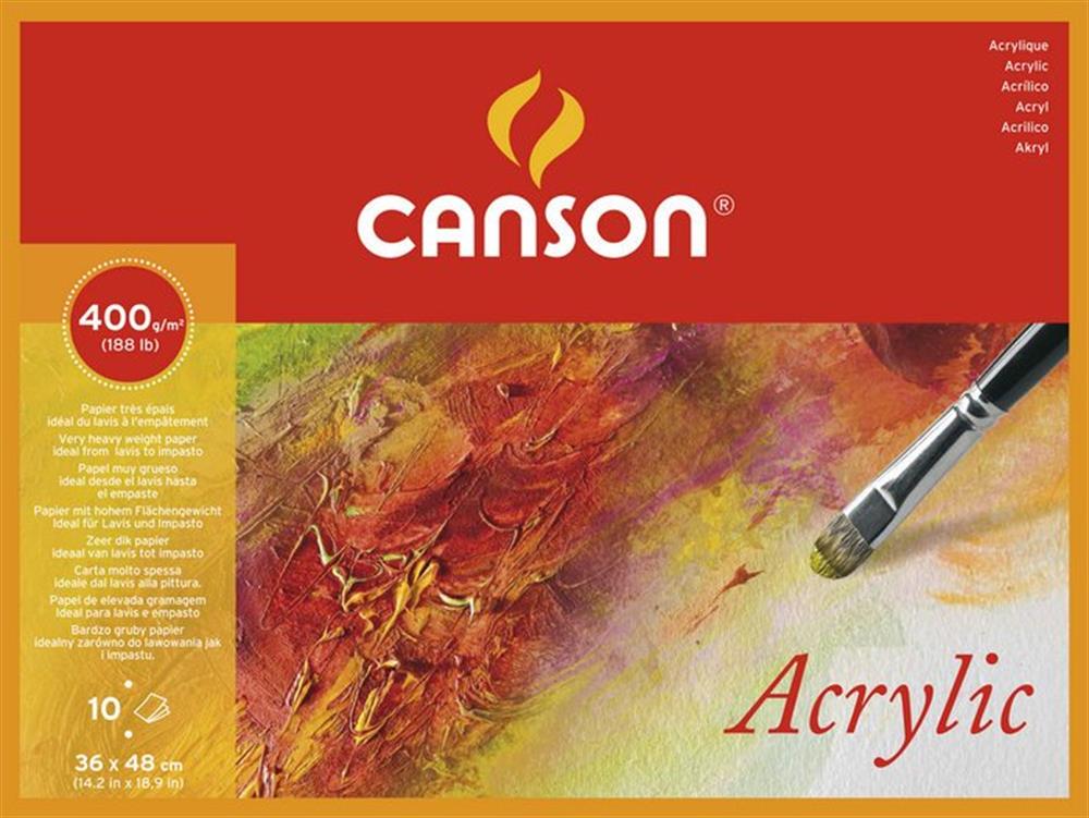 CANSON AKRİLİK VE SULUBOYA BLOK 400 GR 36*48 CM 10 SAYFA