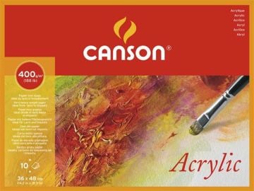 CANSON AKRİLİK VE SULUBOYA BLOK 400 GR 36*48 CM 10 SAYFA