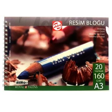 Talens Spiralli Resim Bloğu Eskiz Çizim Defteri A3 160 gr 20 Sayfa