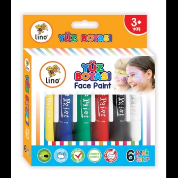 Lino Yüz Boyası 6'Lı Yıkanabilir