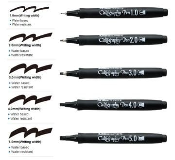 Artline Supreme Kaligrafi Kalemi Kesik Uç 5.0 mm Kırmızı