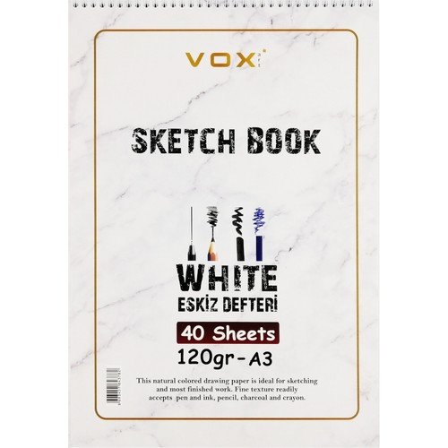 Vox Eskiz Çizim Defteri A3 120 gr 40 Sayfa