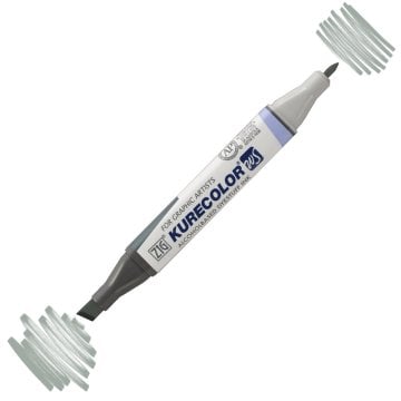 Zig Kurecolor Kc3000 Twin S Marker Kalem 845 Green Gray