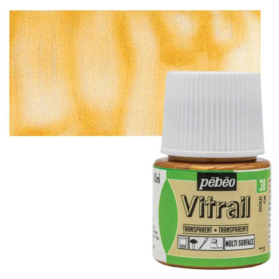 Pebeo Vitrail Cam Boyası 45Ml - 38 Gold