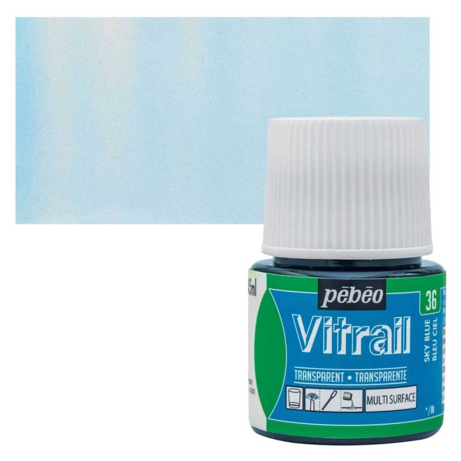 Pebeo Vitrail Cam Boyası 45Ml - 36 Light Blue