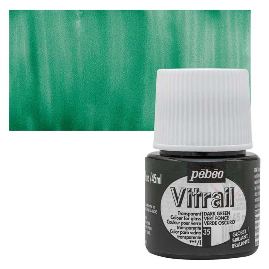 Pebeo Vitrail Cam Boyası 45Ml - 35 Dark Green