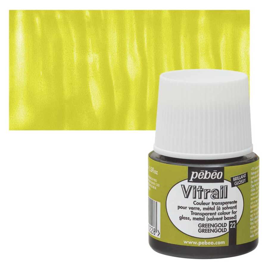 Pebeo Vitrail Cam Boyası 45Ml - 22 Greengold