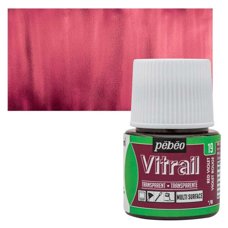 Pebeo Vitrail Cam Boyası 45Ml - 19 Red Violet