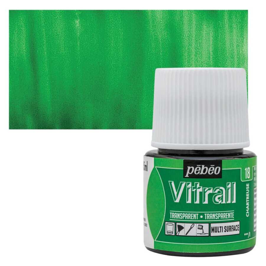 Pebeo Vitrail Cam Boyası 45Ml - 18 Chartreuse
