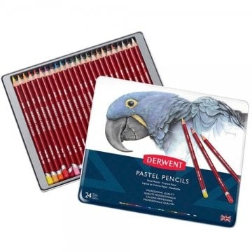 Derwent Pastel Pencil 24'lü Teneke Kutu Pastel Kalem Seti