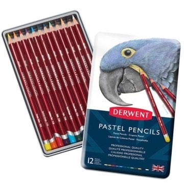 Derwent Pastel Pencil 12'li Teneke Kutu Pastel Kalem Seti