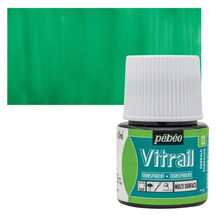 Pebeo Vitrail Cam Boyası 45Ml - 13 Emerald