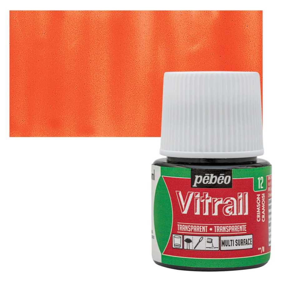 Pebeo Vitrail Cam Boyası 45Ml - 12 Crimson