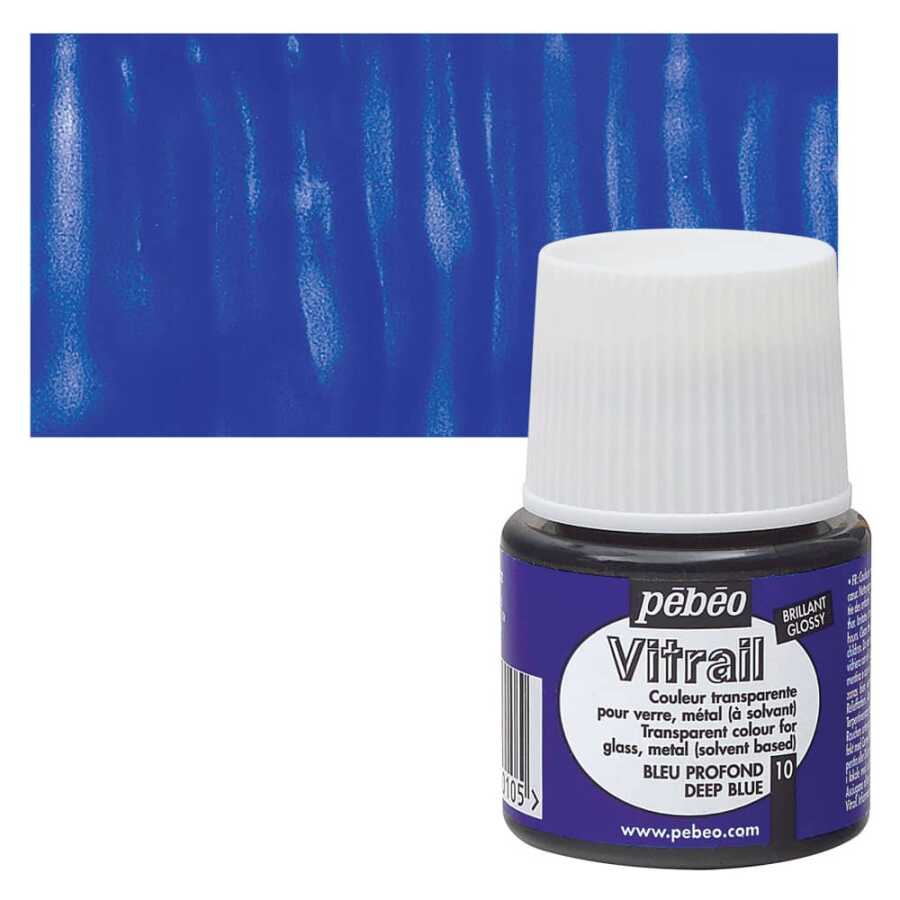 Pebeo Vitrail Cam Boyası 45Ml - 10 Deep Blue