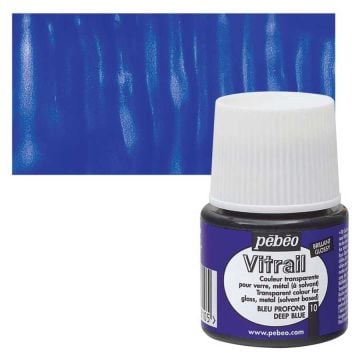 Pebeo Vitrail Cam Boyası 45Ml - 10 Deep Blue