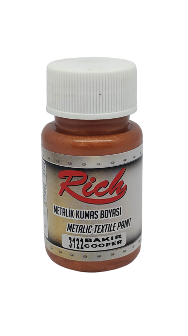 RİCH METALİK KUMAŞ BOYASI 50 CC. 3122 BAKIR