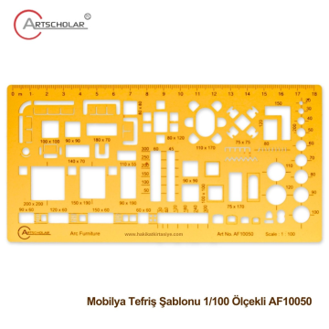 Artscholar Mobilya Tefriş Şablonu 1/100 Ölçekli 18cm
