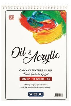 VOX 300 gr Akrilik Ve Yağlı Boya Defteri A3 - 15 Yaprak