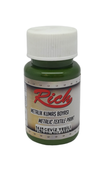 RİCH METALİK KUMAŞ BOYASI 50 CC. 3142 CEVİZ YEŞİLİ