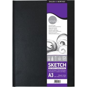 Daler Rowney Simply Soft White Sketch Defter A3 100gr 54 Yaprak